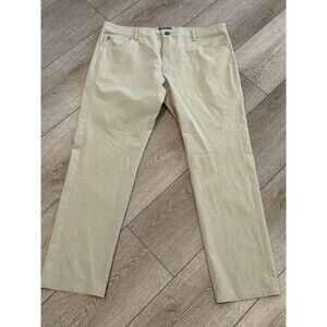 Linksoul Boardwalker Pants Men 38 R Khaki Beige 5-Pocket Lightweight Golf Casual